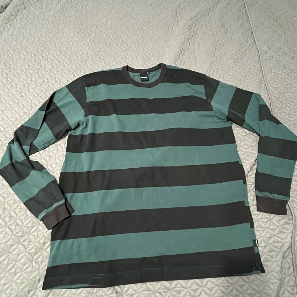 Striped Black and Green Men's Shirt OnlyNy